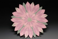 Pink Flower Mandala Platter by Melody Lane